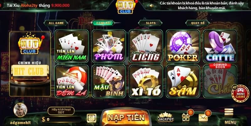 Top 5 game bài Hit Club nhiều người chơi nhất hiện nay