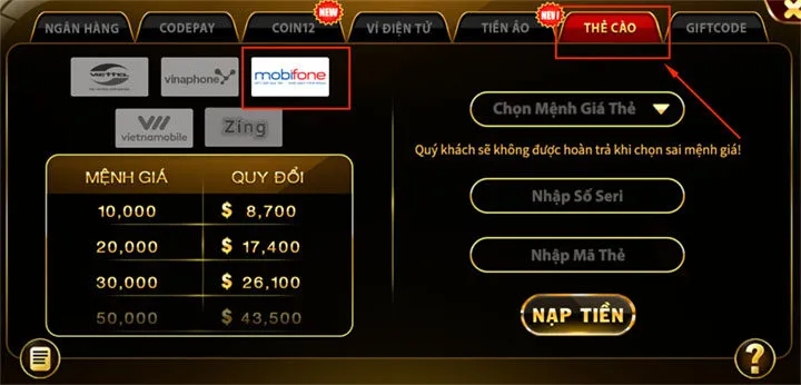 Hướng dẫn cách nạp thẻ Mobifone Hitclub nhận ưu đãi hời